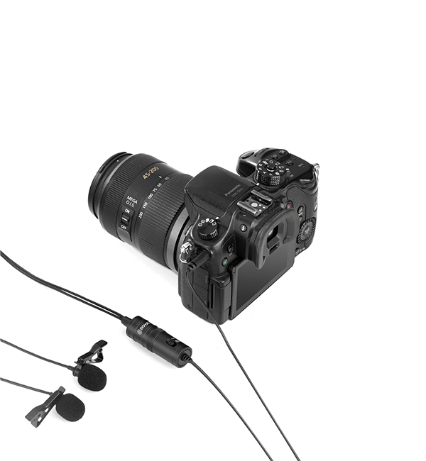BOYA BY-M1DM Dual Omni-directional Lavalier Mic (Best Budget Dual Mic for  Podcast)